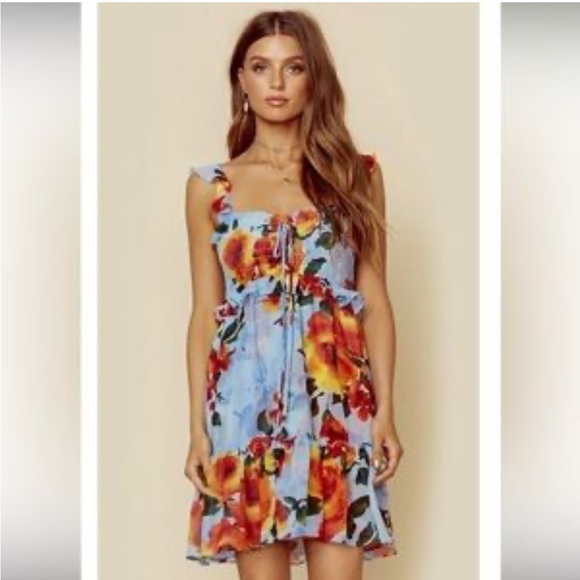 Misa Los Angeles Dresses & Skirts - MISA Los Angeles Dress Blue Multi Floral